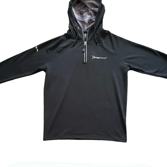 OrangeTheory Hoodie | Unisex | Medium | Black 1/4 Zip Pullover | Like New - Picture 2 of 13